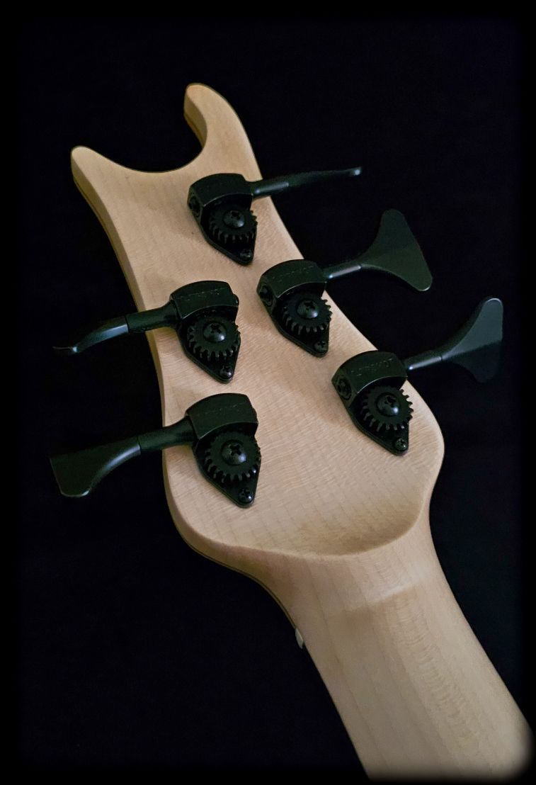 Electric bass headstock back